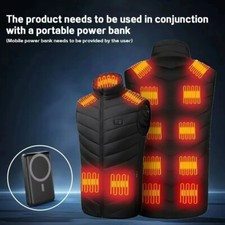 NEW MEN WOMEN Heated Vest WINTER Battery Pack ELECTRIC Warm HOODED VEST 2025