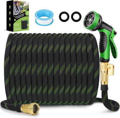 Garden Hose 75 Ft, NON-EXPANDABLE Ultra Lightweight & Super Flexible Water Hose 