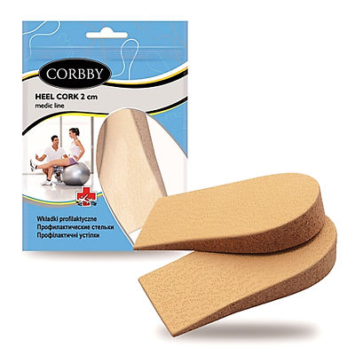 FERSENKORKSTECKER - hochwertigste Schuhe spezielle Ferseneinsätze, 1,5 - 2 cm, 3 Größen