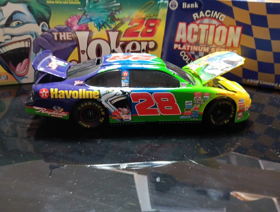 1998 ACTION KENNY IRWIN ##28 TEXACO JOKER BATMAN NASCAR 1:24 SCALE DIE-CAST - Image 2 of 4