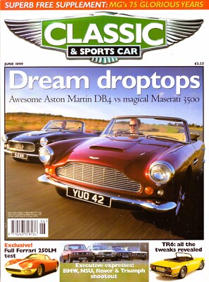 Classic & Sportscar 06/1999, u.a. Aston Martin DB4, Maserati 3500, Ferrari 250LM