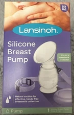 NIB Lansinoh Silicone Manual Breast Pump for Breastfeeding