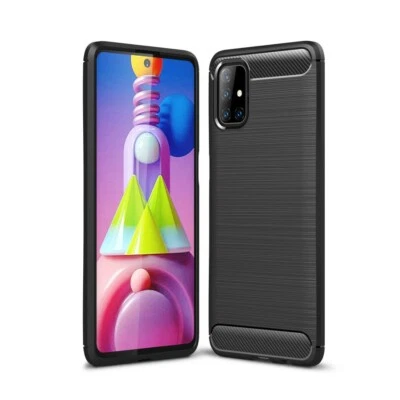 COVERKINGZ Funda para móvil Samsung Galaxy M51 silicona color carbono
