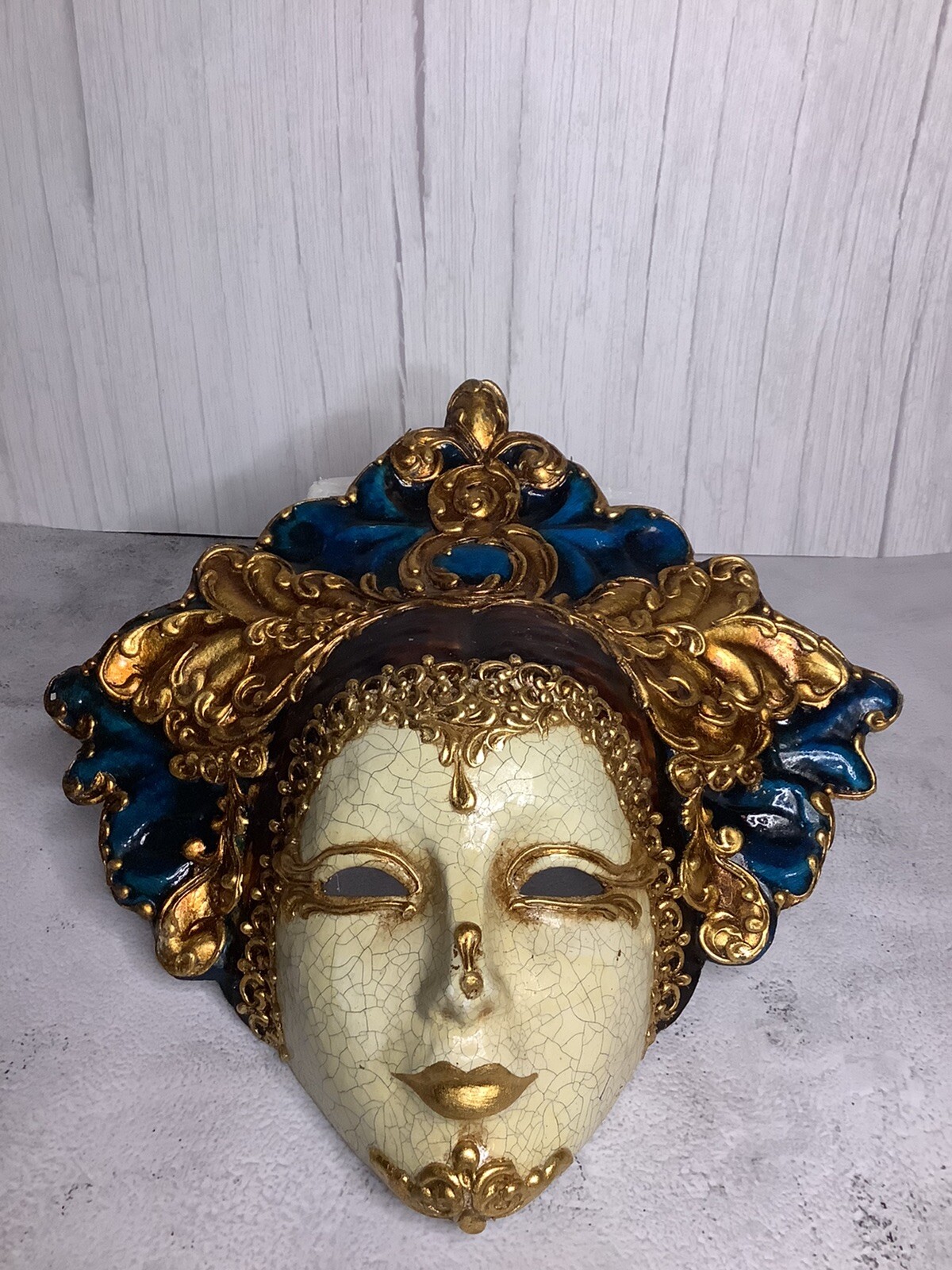 mascarade mask “vintage”authentic,hand Made … Gem