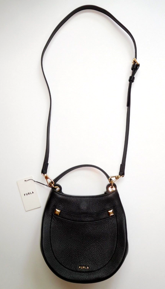 (new) FURLA BLACK 428 AFRODITE MINI CROSSBODY BAG eBay