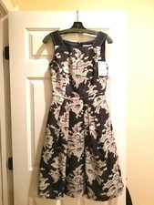 Carolina Herrera Dress Navy/Ivory - NWT Size 4