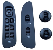 SWITCHDOCTOR Fully Assembled Window Switch set for 2002-2008 Dodge Ram (Black)
