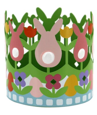 Spring Easter Bunny Tail Candle Holder Sleeve - Celebrate - New