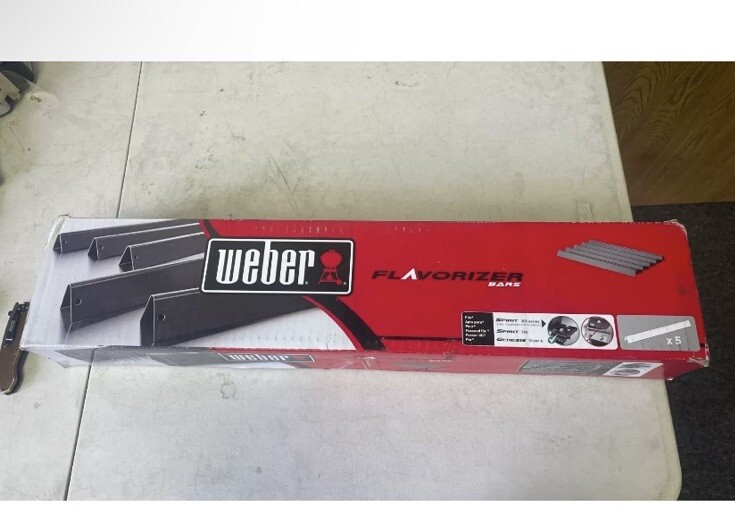 Weber 7534 Porcelain-Enameled Flavorizer Bars Open Box Still