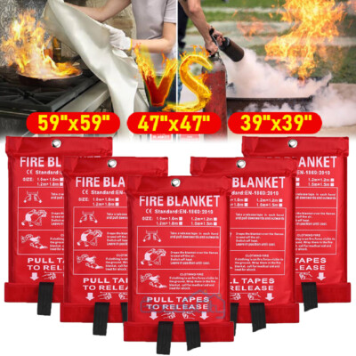 Emergency Fire Blanket Fiberglass for Home Safety , Fire Extinguishing Blanket