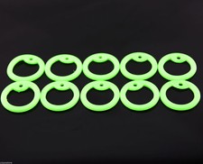 Pack of 10 Glow in Dark Green Military Army ID Dog Tag Rubber Silicone Silencers