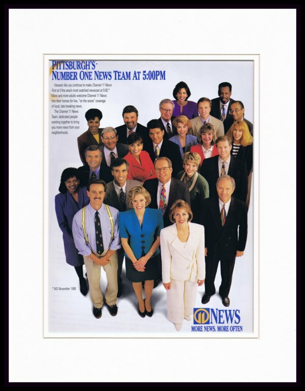 1996 WPXI NBC Pittsburgh News Framed 11x14 ORIGINAL