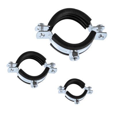 Tecuro 10-er Kombi-Set Schraubrohrschelle M8/M10 Verzinkt, Inkl. Stoc