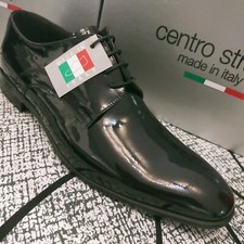 SCARPE UOMO 45 pelle  ELEGANTI classiche cerimonia sposi nere vernice VV
