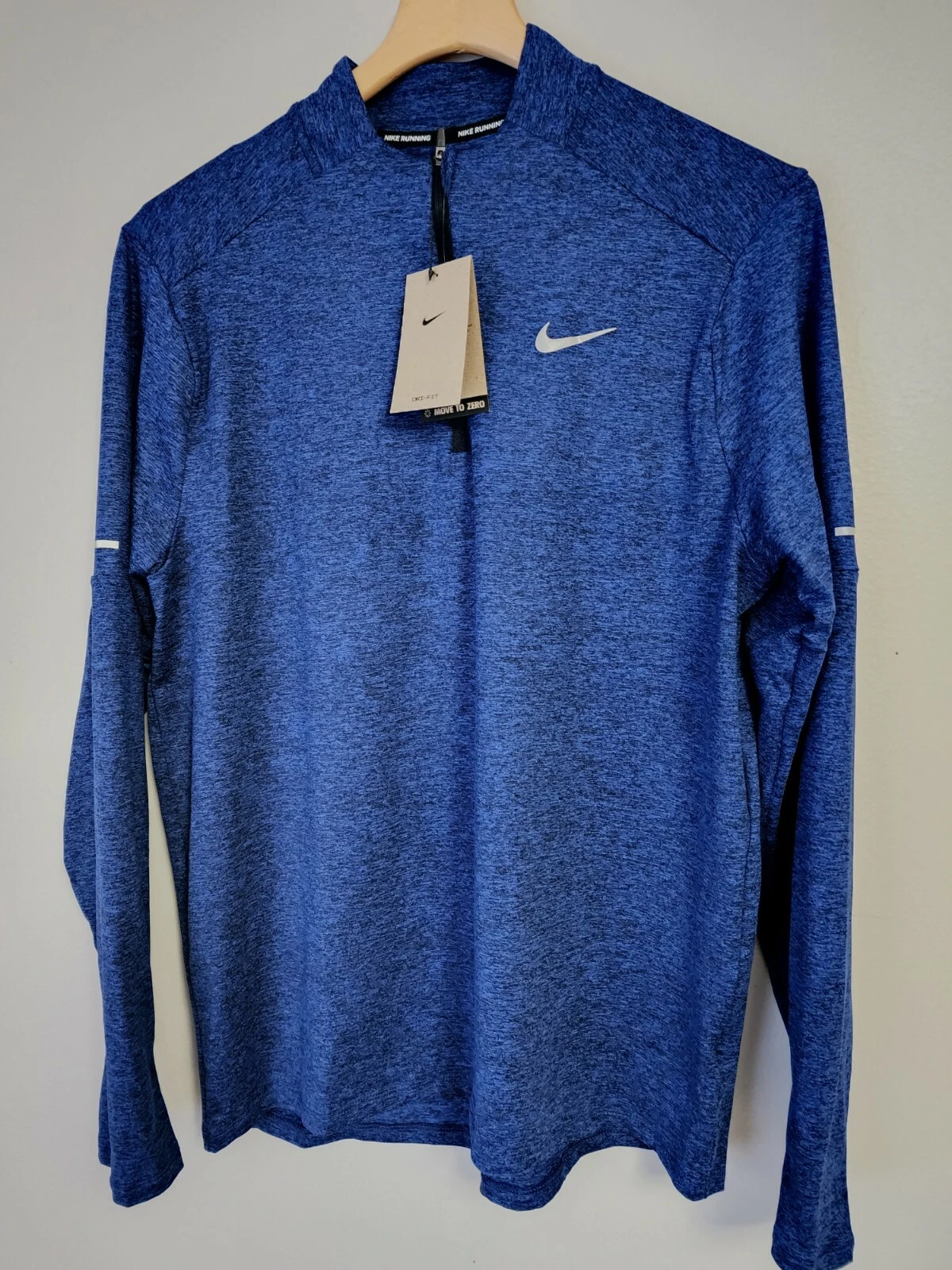 Nike Men's Size Medium Dri-FIT Element 1/4-Zip Running Blue DD4756 451 Nwt