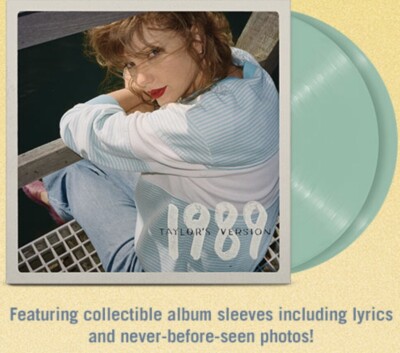 TAYLOR SWIFT 1989 VINYL NEW! LIMITED GREEN LP + CONFETTI! SHAKE IT OFF, STYLE