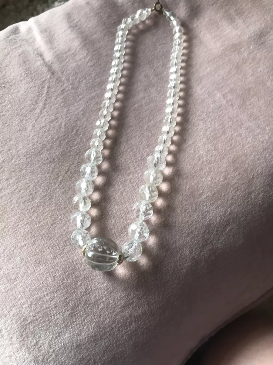 Single strand crystal best sale necklace