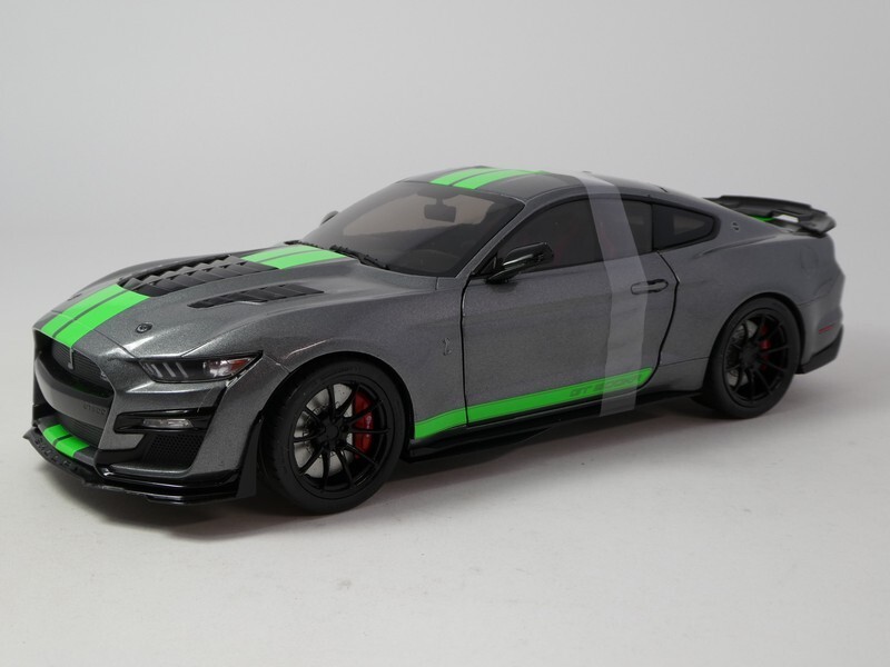 Solid Ford Shelby GT500 Carbonized Grey Neon Green Stripes