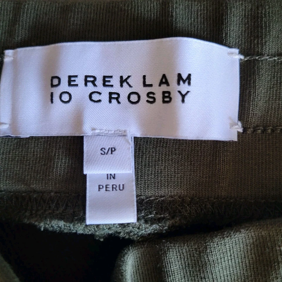 Derek Lam 10 Crosby Womens Cotton High Rise Bootcut Pants Size S Green Sailor - Image 3 of 4