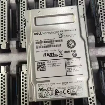 DELL CD8 960GB SSD KCD8XRUG960G U2 PCIe Gen 4 NVMe DP/N 0TNGYD Solid Sate Drive