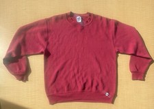 Russell Athletic Sweatshirt RED BLANK VTG 80s USA MADE Raglan Single V Sz M