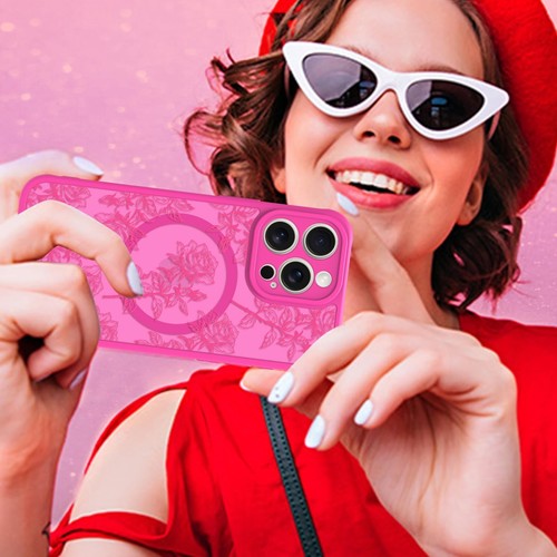 MZELQ for iPhone 11 Pro Max Case Rose Floral Flowers Matte Aesthetic Cute - Picture 6 of 6