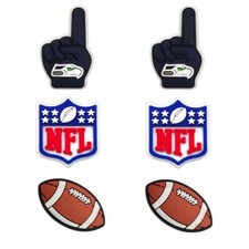 NFL Seattle Seahawks Football Team For Crocs Shoe Charms Jibbitz - 6 pieces