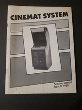 ORIGINAL Cinemat System Video Arcade Game Service Manual - REV B 1986 COMPLETE
