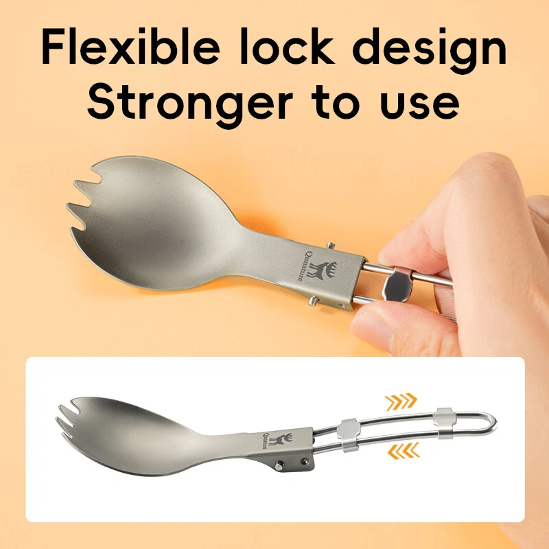 Hot Pure Titanium Tableware Set Outdoor Camping Picnic Chopsticks Fork Set - Image 4 of 4