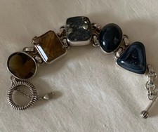 Stephen Dweck One Of A Kind Sterling 925 Bracelet Stones 18k Adam Beetle 87 Gr