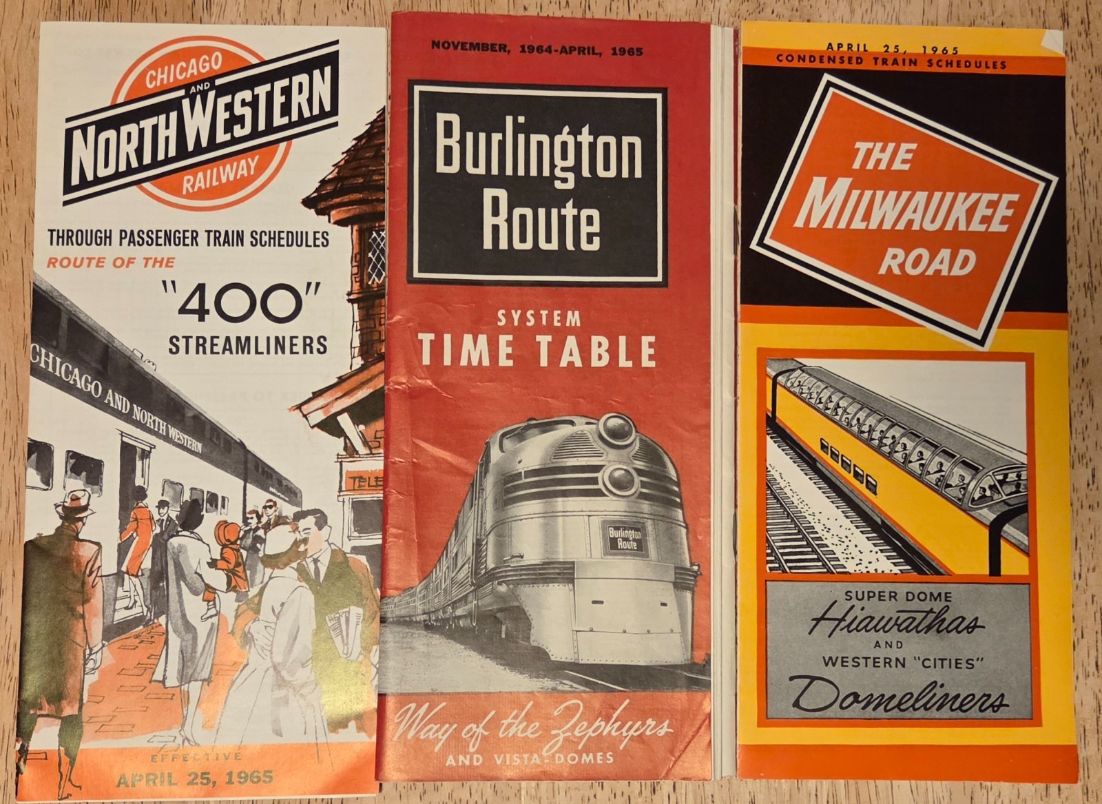 Burlington route, Chicago and Northwestern Railway, Milwaukee Road 1965