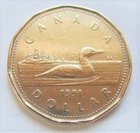 1991 CANADA Young Queen Elizabeth 11 1 DOLLAR LOONIE - combined shipping