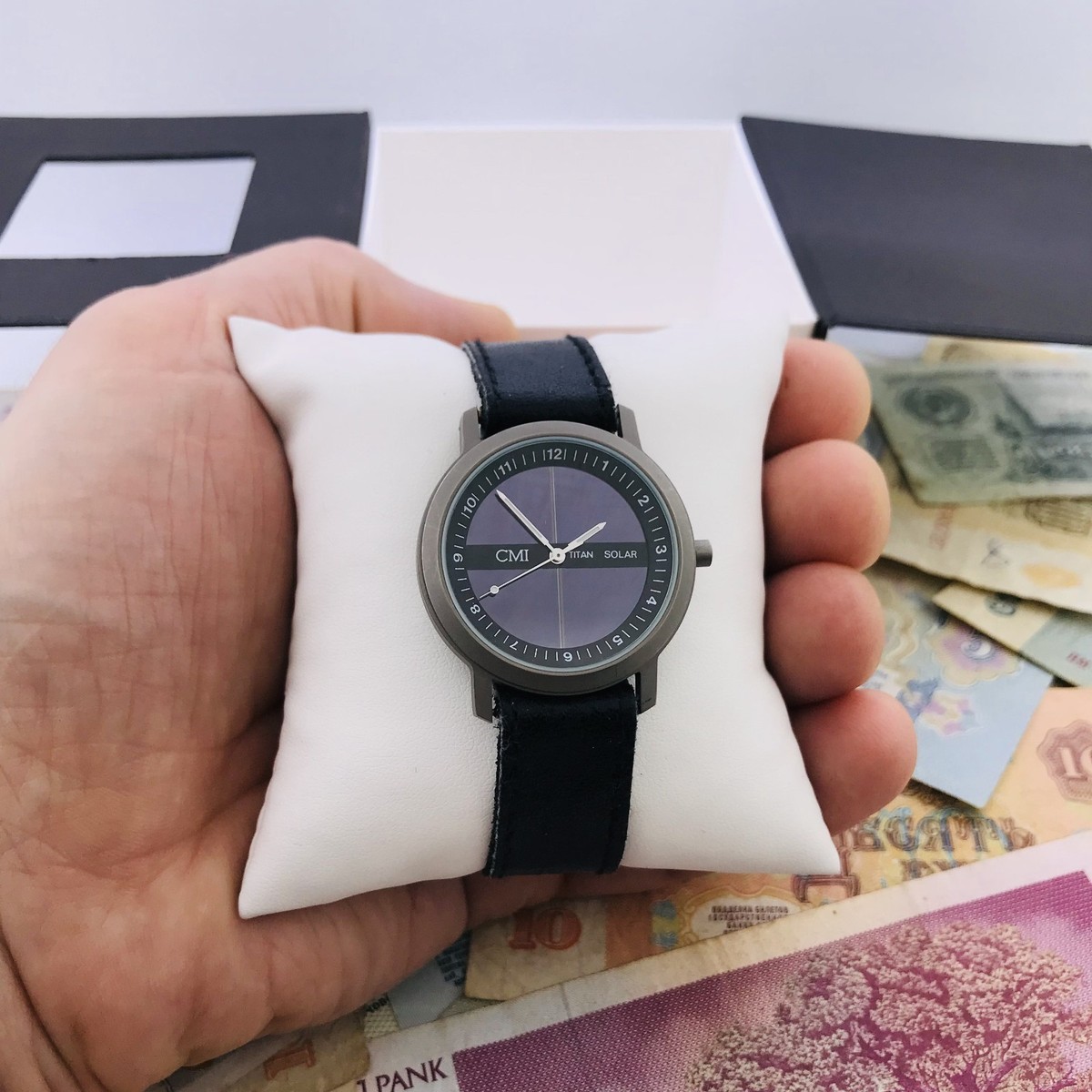 Modern CMI Titan Men's Watch All Titanium Case Quartz Made in Germany Working View 5