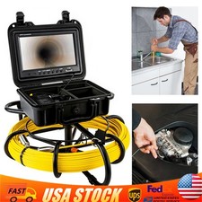200ft/60m 9" Monitor Drain Sewer Camera Pipe Inspection Camera HD 1200TVL NEW