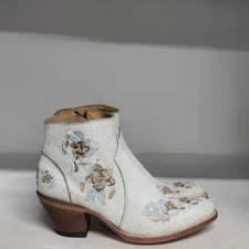 Shyanne Carine Crackadela Floral Western Boot White Womens Size 8.5M