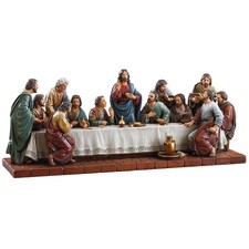 Christian Home Décor Hand-Painted Michael Adams Figurine, 15-Inch, Last Supper