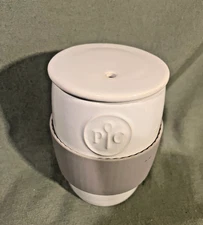 PAMPERED CHEF #17B Ceramic Egg Cooker/Microwave Mug 2/Sleeve and Lid!