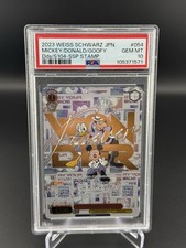 2023 Weiss Schwarz Disney 100 Mickey Donald Goofy DDS/S104-054 SSP Stamp PSA 10