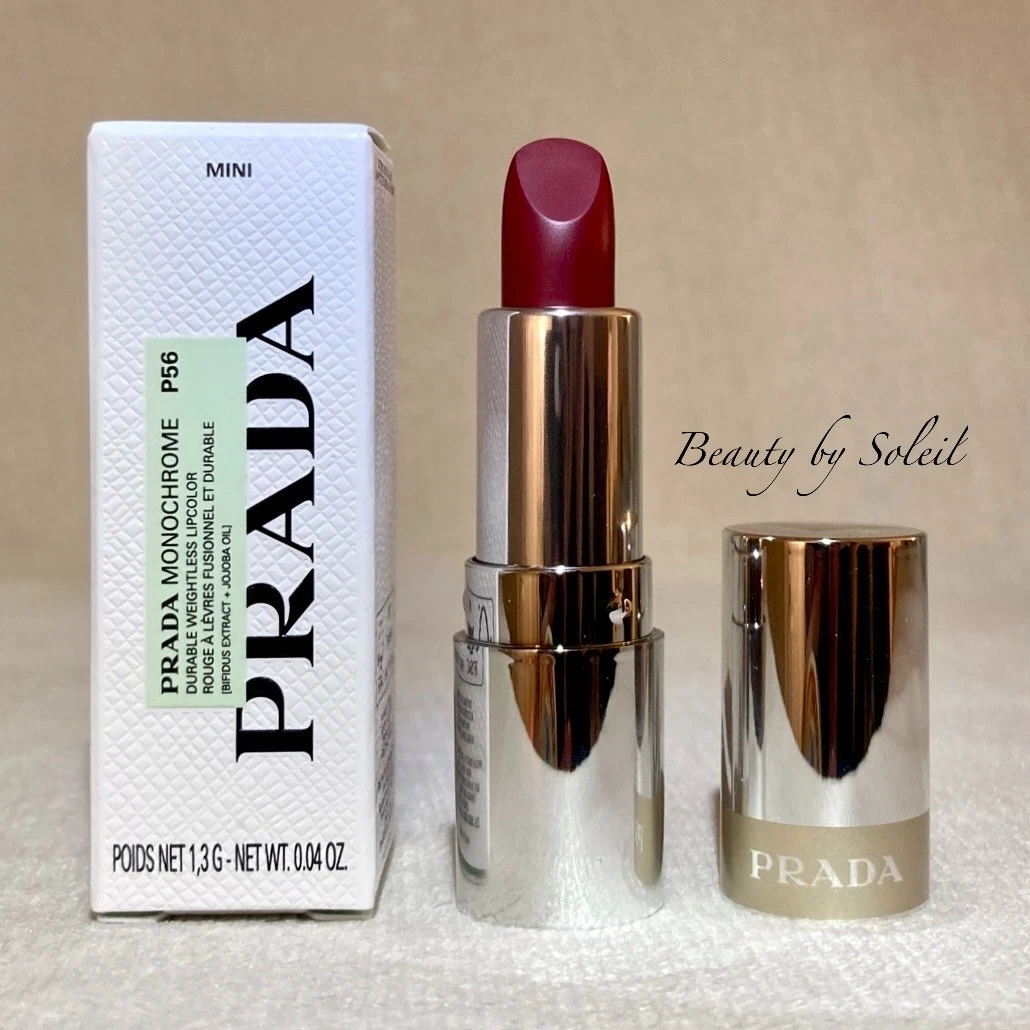 Prada Monochrome Lipstick In Hyper Matte P56 Notte (Wine) MINI