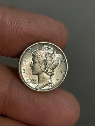 1936- P Mercury Dime Uncirculated