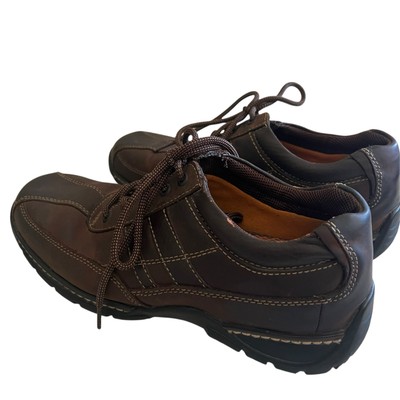 Mens Bass Conan Leather Shoes Casual Lace Up Brown Size 10M
