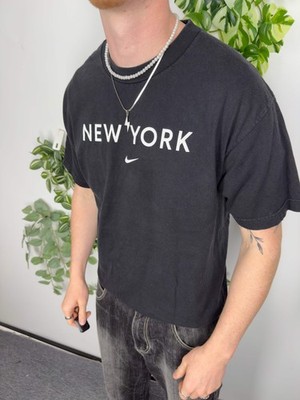 Nike T-Shirt   Vintage 'New York' Print Schwarz   Gr. L