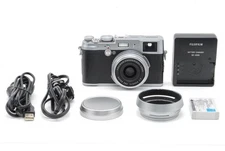 【N MINT+++】Fujifilm FinePix X100 12.3MP Digital Camera Silver 23mm f/2 Lens