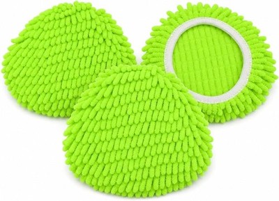 3 Pack Chenille Microfiber Mop Head Covers Triangle Compatible Washable