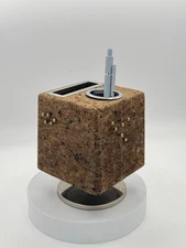 Vintage Park Sherman MCM Cork Desk Organizer Pen Pencil Holder & Paper Holder