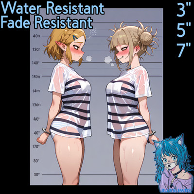Princess Zelda & Toga Himiko 3'' / 5'' / 7'' Waifu Lewd Anime Laptop Car Sticker