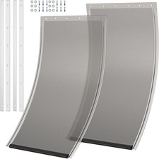 2 Pack Extra Large Dog Door Replacement Flaps with Metal Bracket  Front Plate -