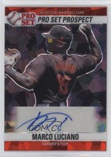 2021 Leaf Pro Set Metal 1990 Base Red Crystals Marco Luciano #PS0-ML1 Auto 1g2e