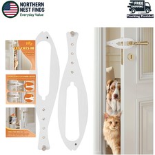 Easy-Install Cat Door Holder Latch, 5-Size Strap Keeps Dogs Away from Litter