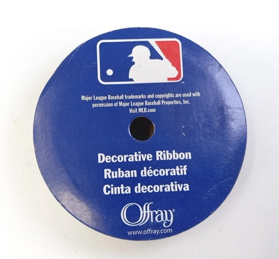 Cinta de béisbol de los Medias Blancas de Chicago MLB artesanal de 9 pies X .5/8" Ancho Blanco De Colección EE. UU. Nuevo Foto 3 de 4